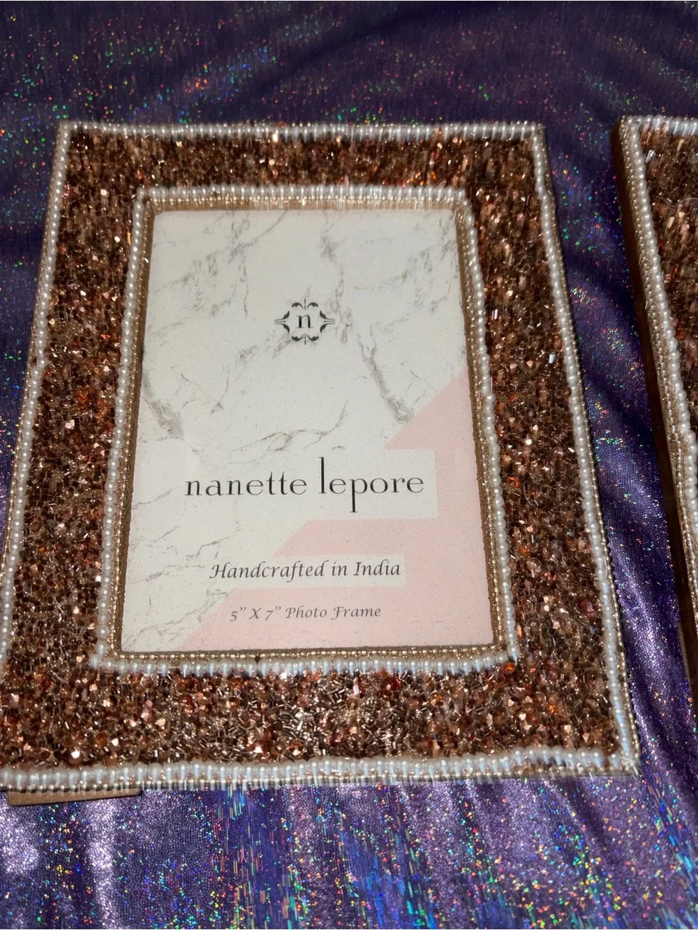 Rose Gold Beaded Picture Frames